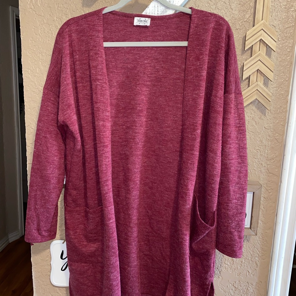 Women’s Texas True Threads Maroon Cardigan Size Small